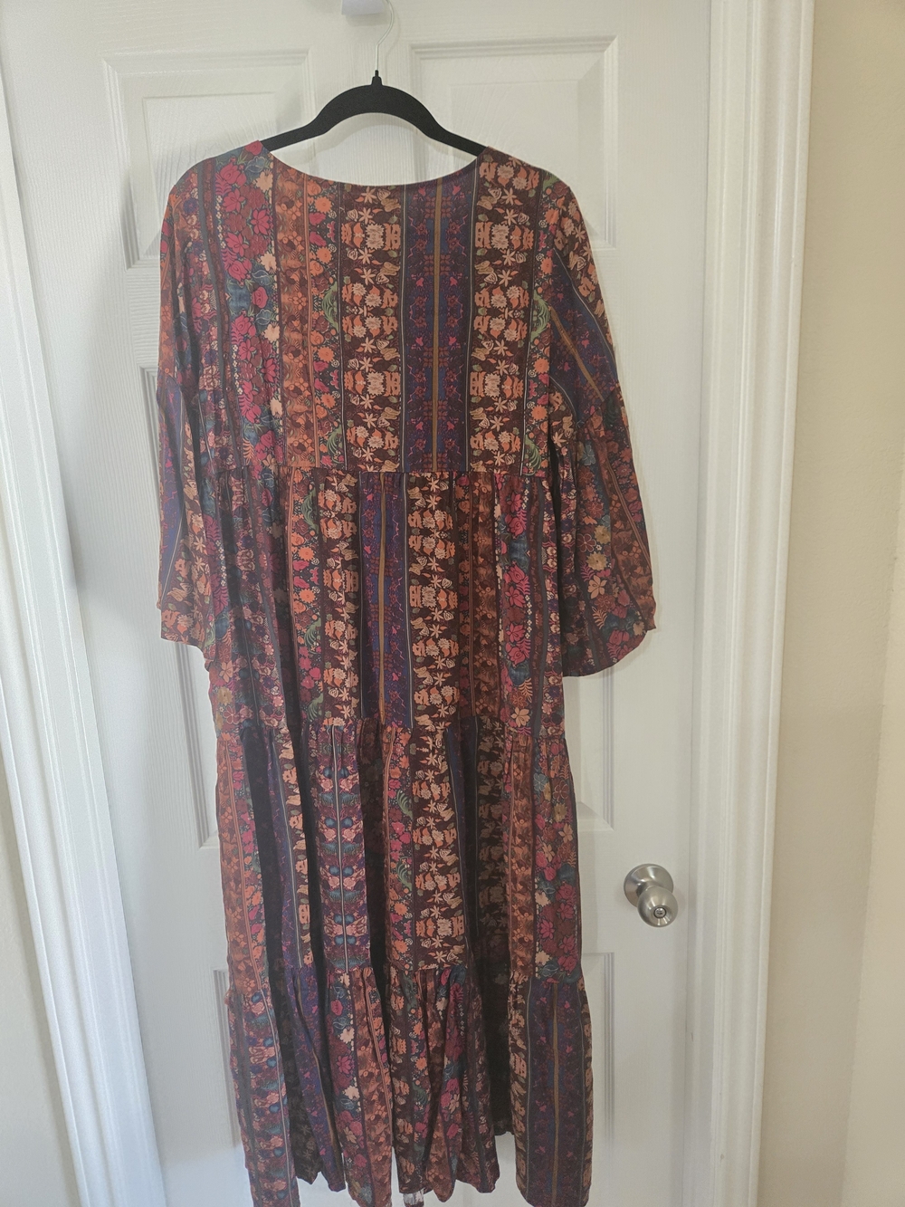 NATURAL LIFE Burgundy Floral Boho Maxi Dress - Picture 13 of 16
